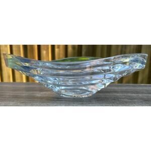 Ricci Casa Collection Caprice Art Deco Modern 24% Lead Crystal Bowl-Slovenia